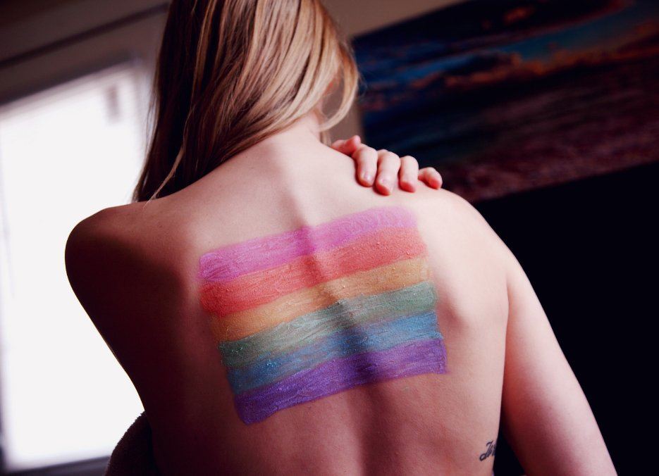 Pride flag paint art