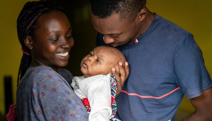 people holding child