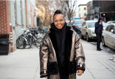 woman walking on the street