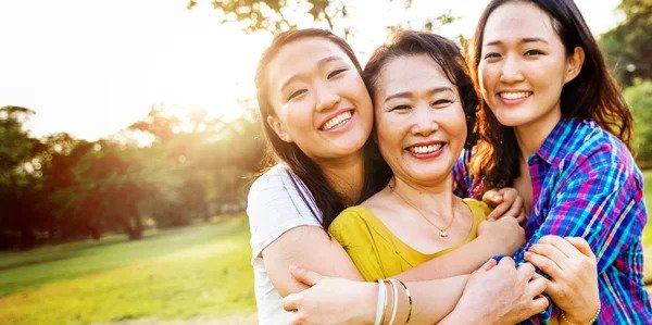 Mother and her 2 daughters