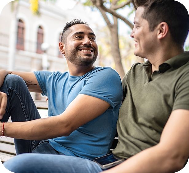 Two People looking at each other